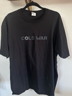 Black Cold War Graphic Short-Sleeve T-Shirt